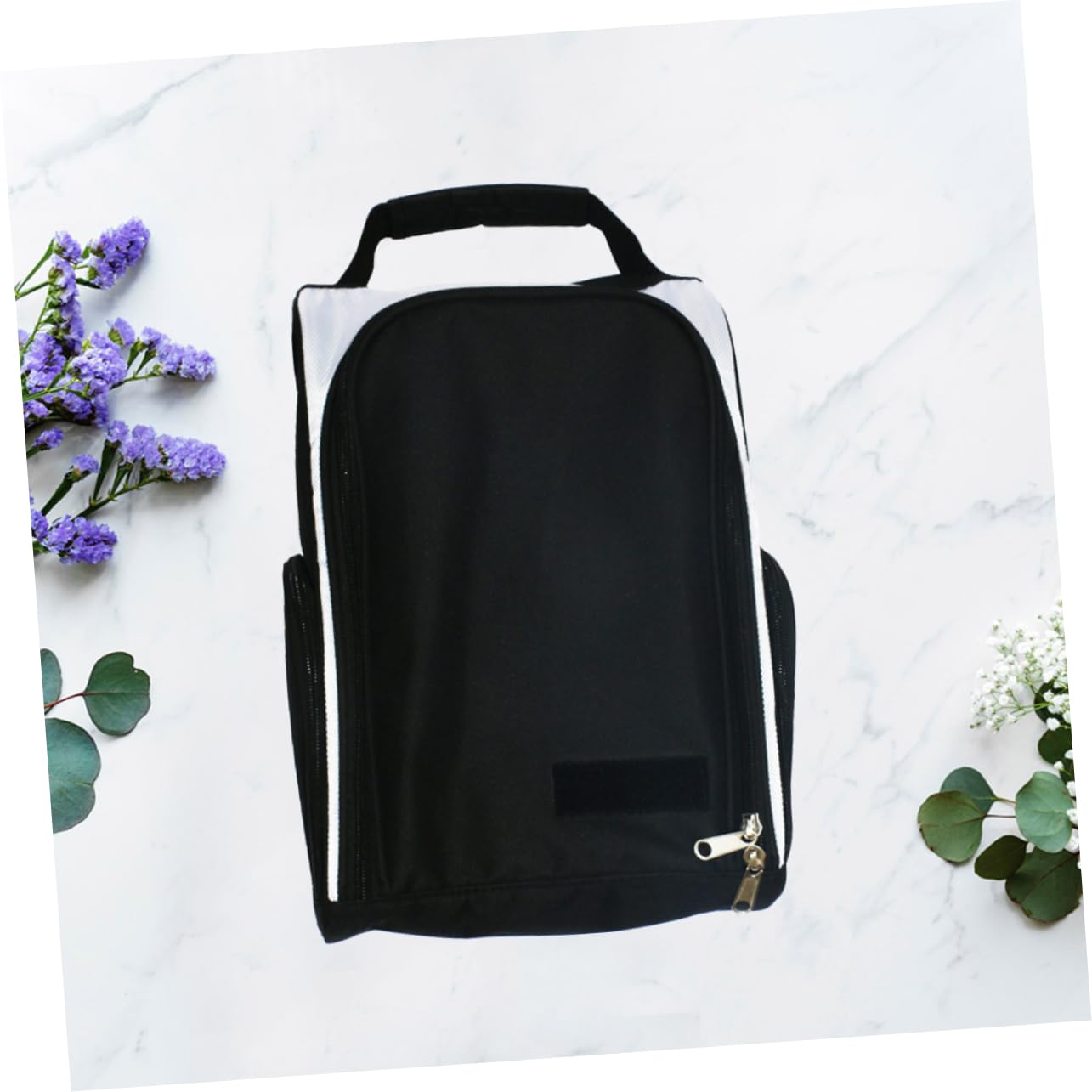 BRIGHTFUFU Golf Shoe Bag Blue Zipper Shoe Pouch for Outdoor Dust Bags for Shoes Golf Valuables Pouch Nylon Material Easy to Carry