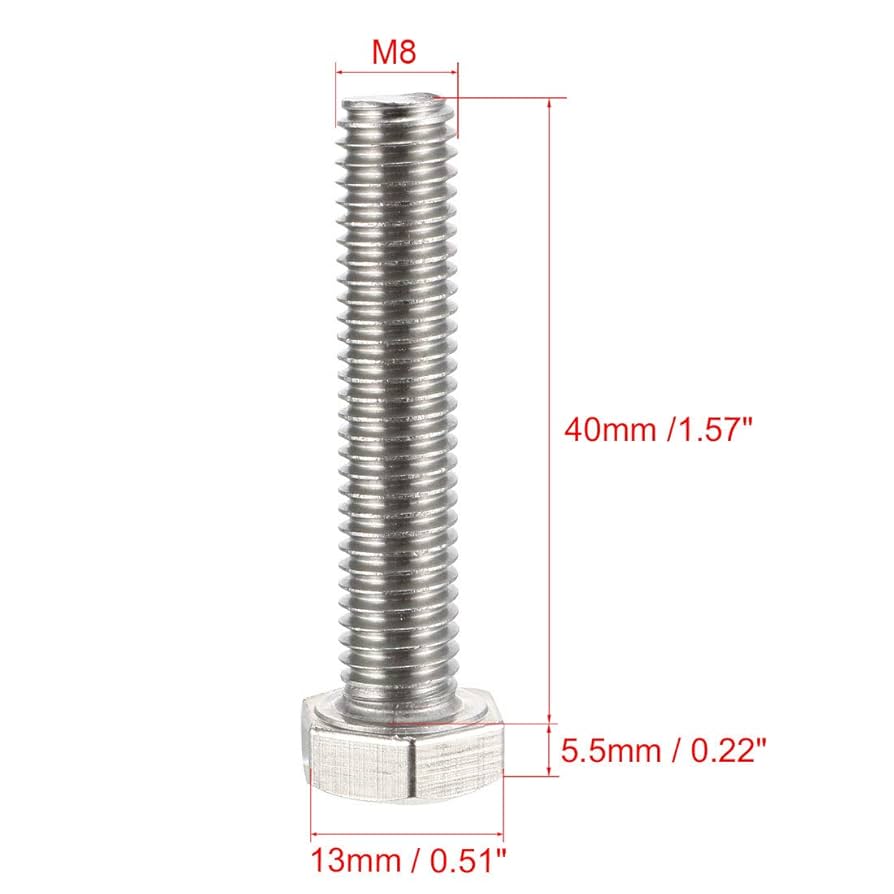 M6 M8 M10 M12 Fine Thread 304 Stainless Steel A2-70