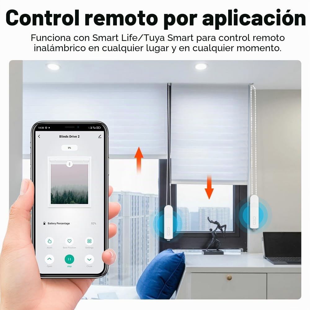 Persianas enrollables motorizadas con Cadena WiFi DIY, persianas, Motor de Cortina estándar for Alexa Home