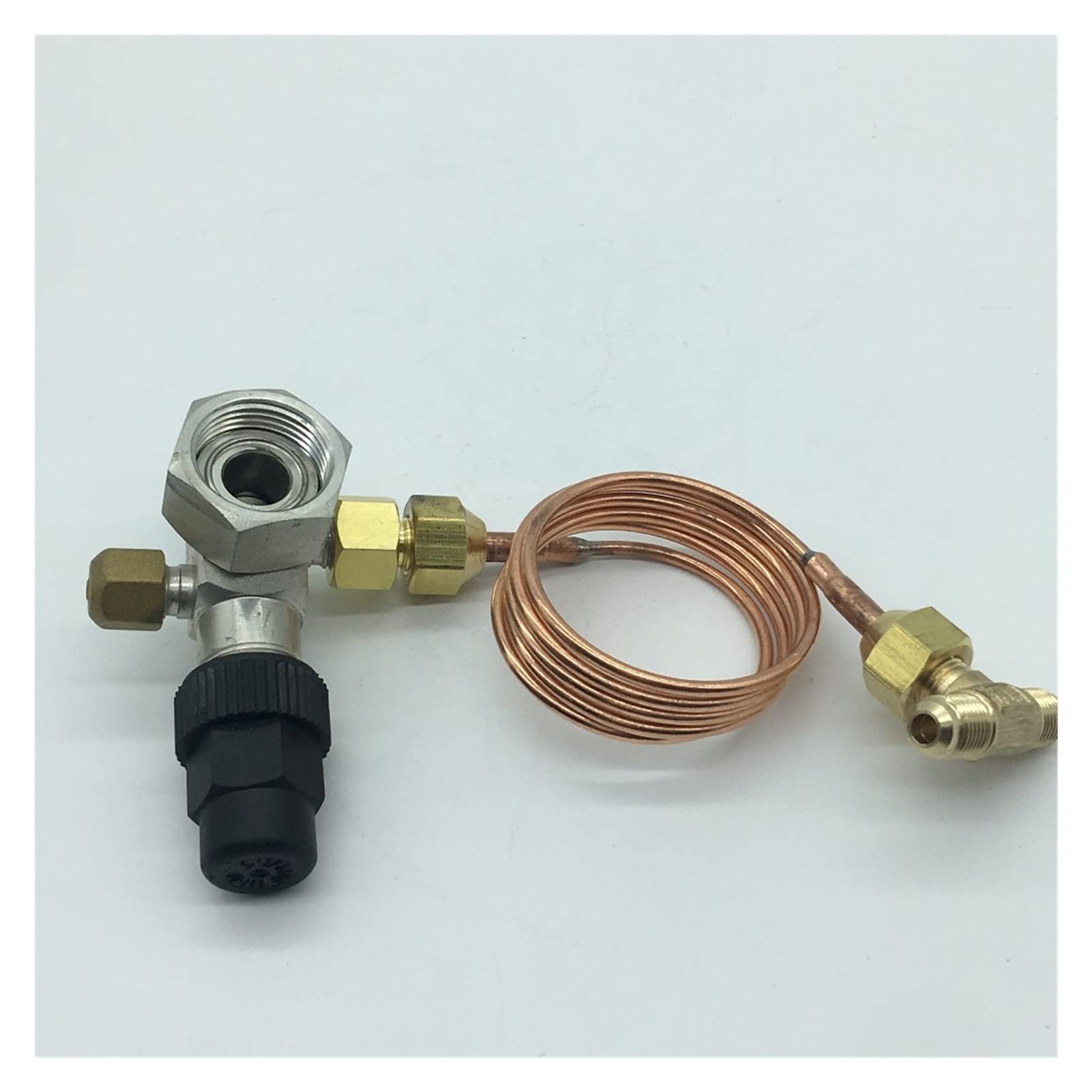 Mini Bomba pequeña 1/4"FSAE X 1/4 MSAE con Schrader reemplaza la válvula de Cierre de rotalock como válvula de Servicio en refrigeración, Aire Acondicionado y Bomba de Calor