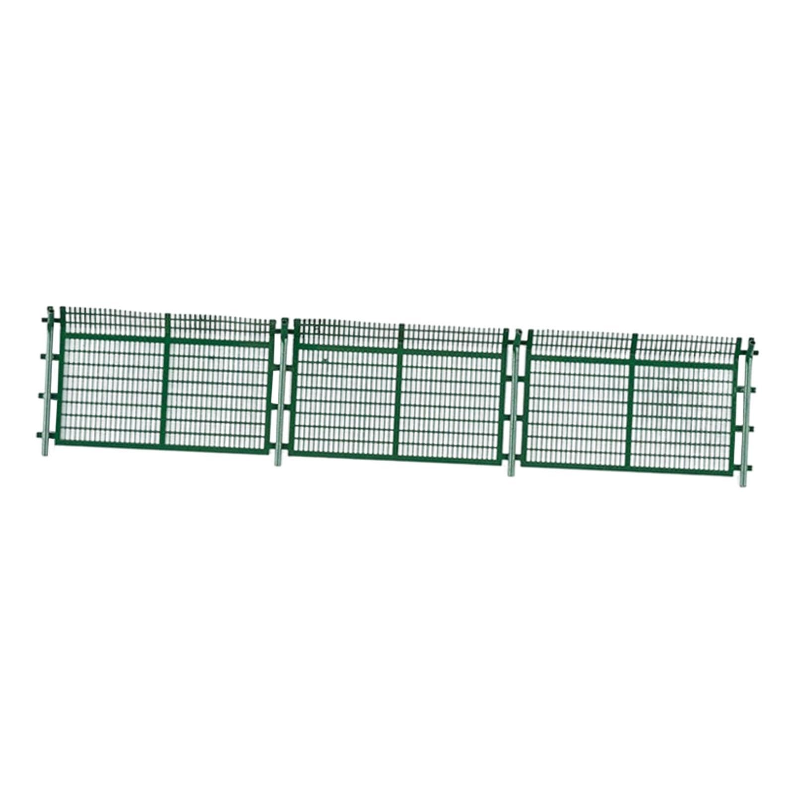 1/64 Scale Miniature Fence Model for Miniature Landscape Fairy Garden Green 3 grids-image-10