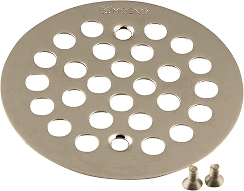 Moen 101664BN - Colador de ducha atornillado de 4-1/4 pulgadas, níquel cepillado