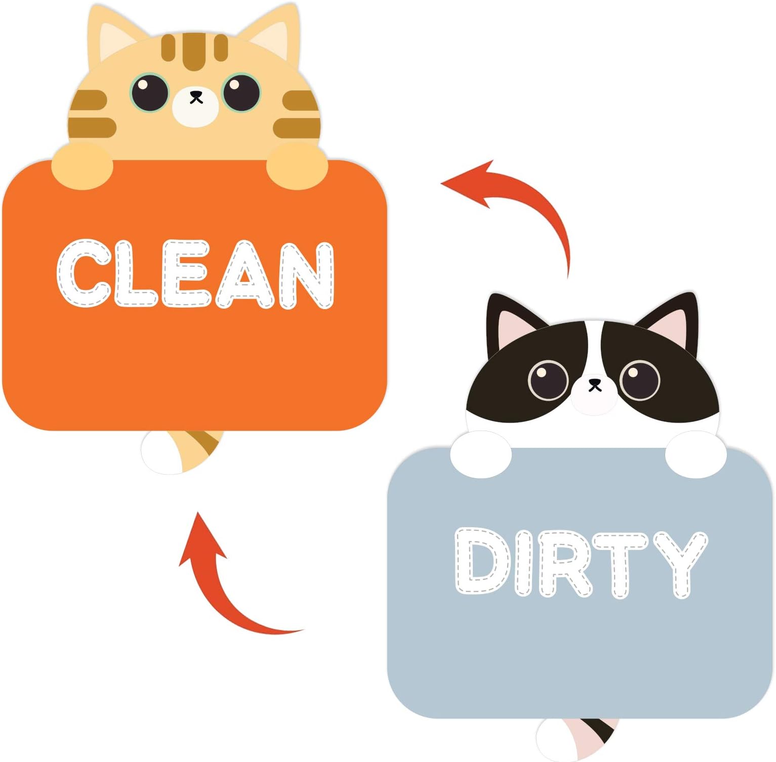 Dishwasher Clean Dirty Sign Indicator, Waterproof