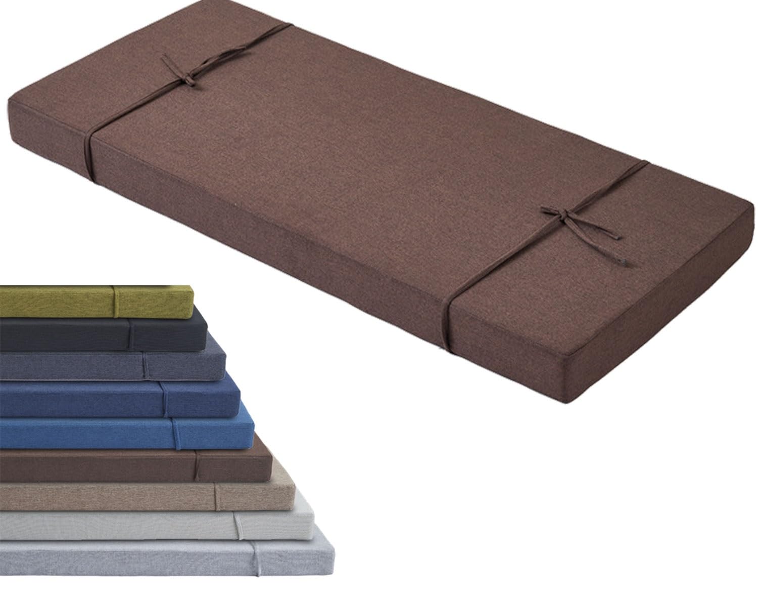 Outdoor/Indoor Bench Cushion with Zipper - 120cm/150cm/100cm/90cm x 40cm/35cm/30cm - Non-Slip Seat Pad for Bay Windows, Garden Patio, Long Chairs, Swings & Porch Furniture(Dark brown,45x170x5CM)