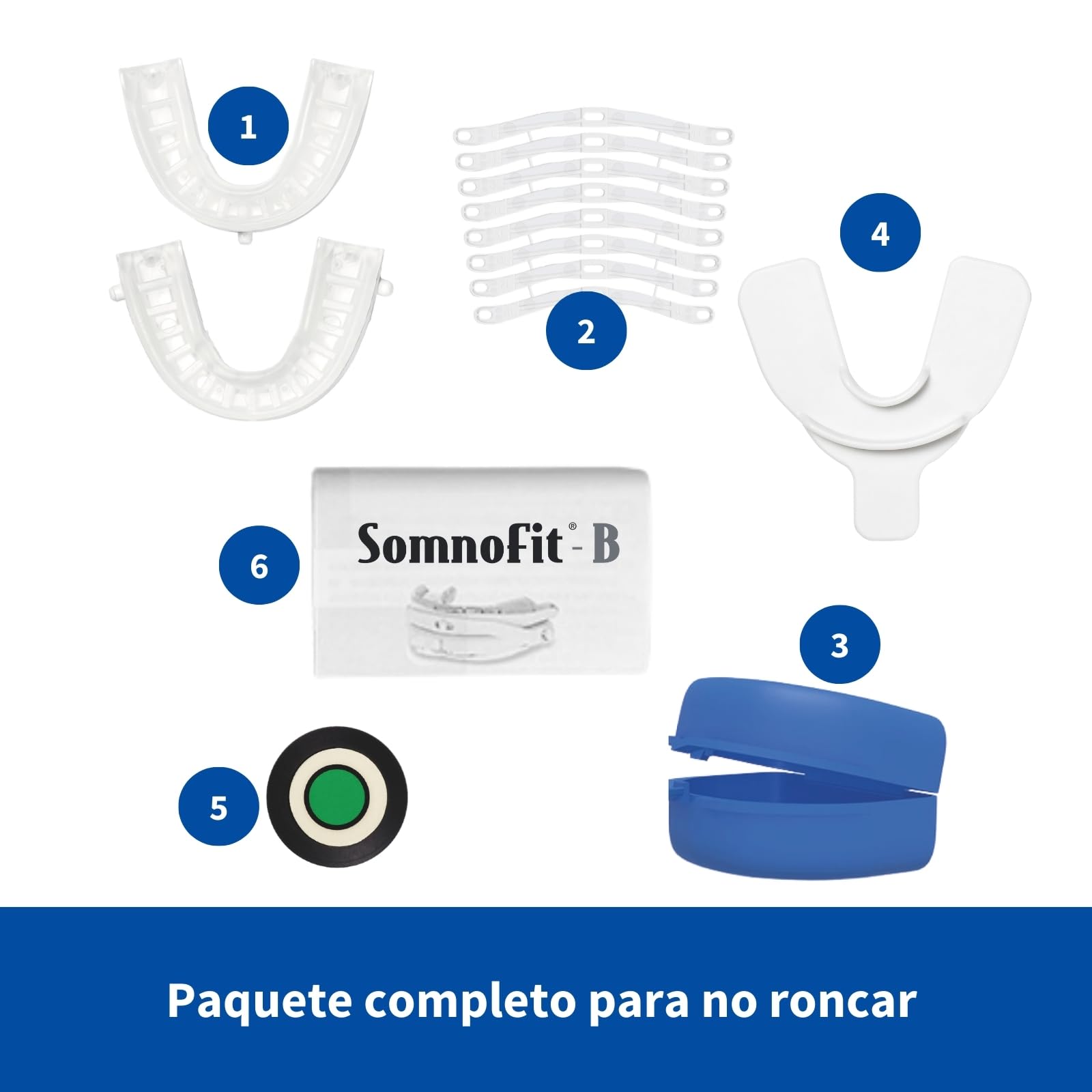 SomnoFit -B Férula para ronquidos para mandíbula grande, muy cómodo de llevar, del fabricante suizo premium