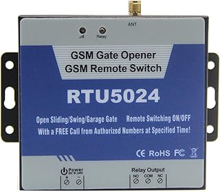 Automatic Gate Opener Wireless GSM RTU5024 Gate Opener Relay Switch Free Phone Call Security Alarm System for Automatic Door GSM Opener Garage Defend Gate Operator Hardware Kit for Security (Color :