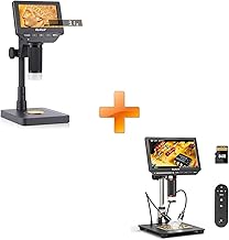 Elikliv EDM4C Coin Microscope with Scale：4.3" Digital Microscope with Adjustable LED+4K Digital Microscope, Elikliv EM4K 8" Coin Microscopes 2000x