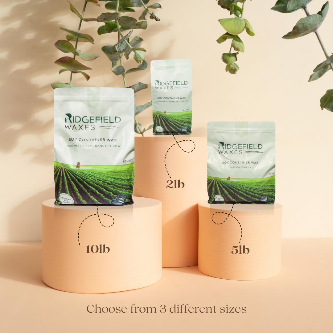 RS-101 - Cera de soja totalmente natural para hacer velas (5 libras)