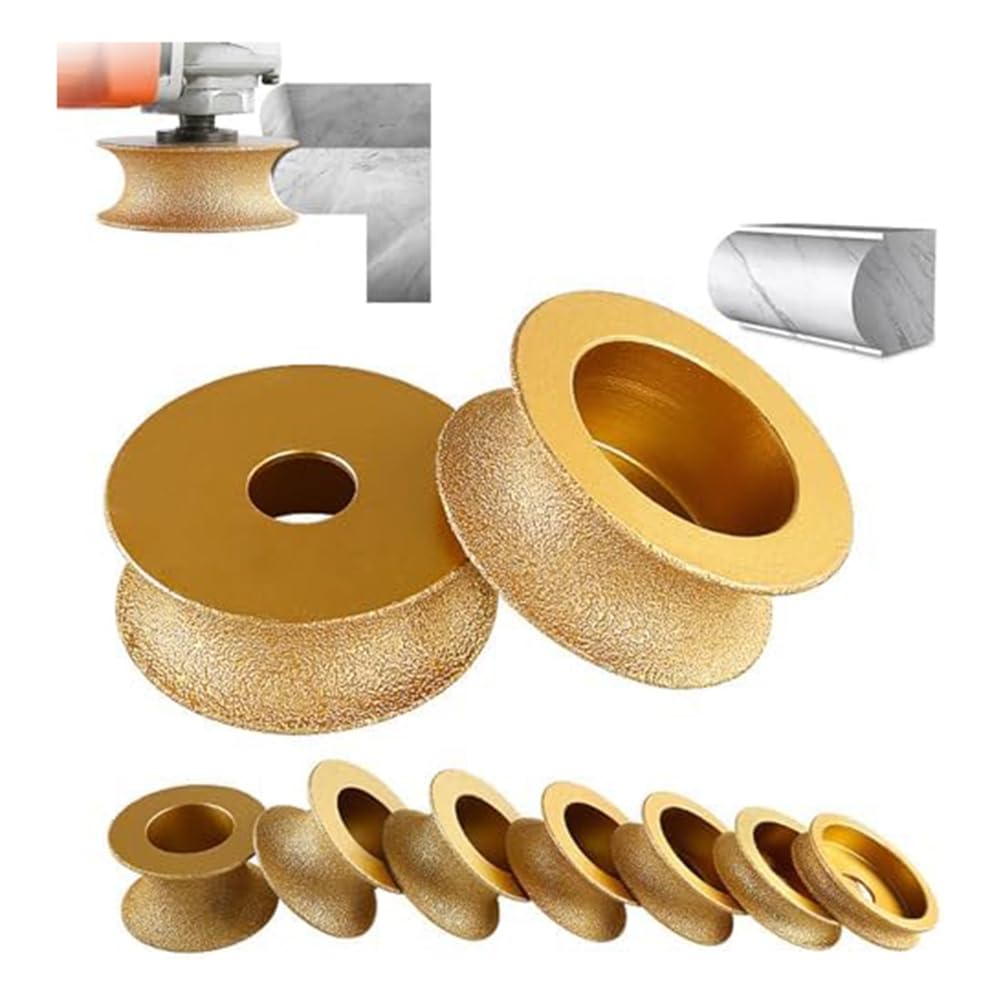 Littimoon Edge Grinding Stone Grinding Wheel, 3 Inch Profile Hand Grinding Stone Wheel, Round Dry Vacuum Brazed Grinding Stone Grinding Wheel