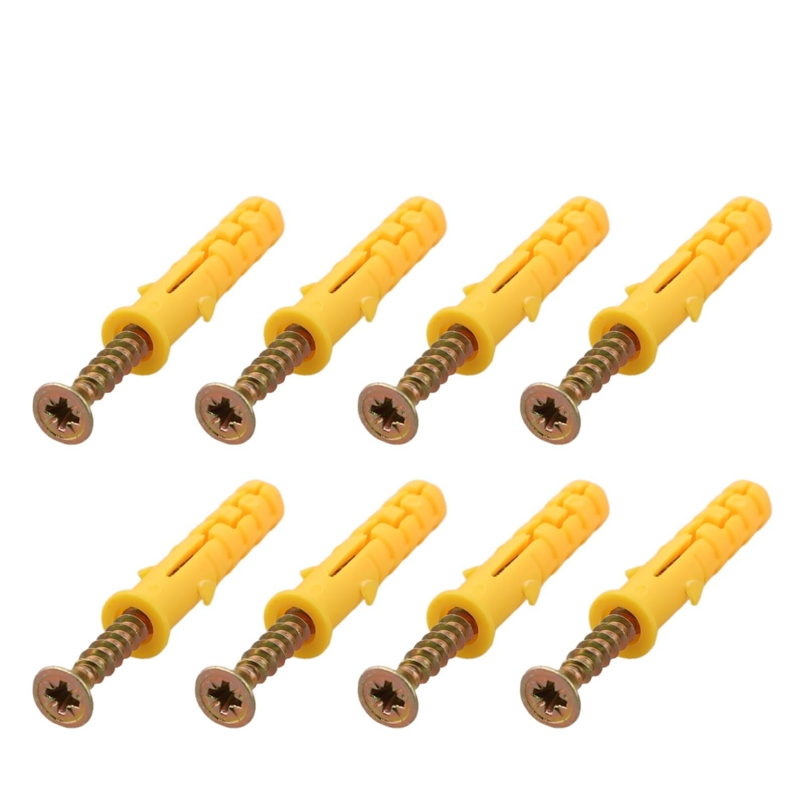 AYUWQZX Self Drilling Drywall Anchors with Screws Kit, M8 Self Drilling Anchor Screws Plastic Expansion Pipe Wall Plugs Tapping 30-120mm(80mm)