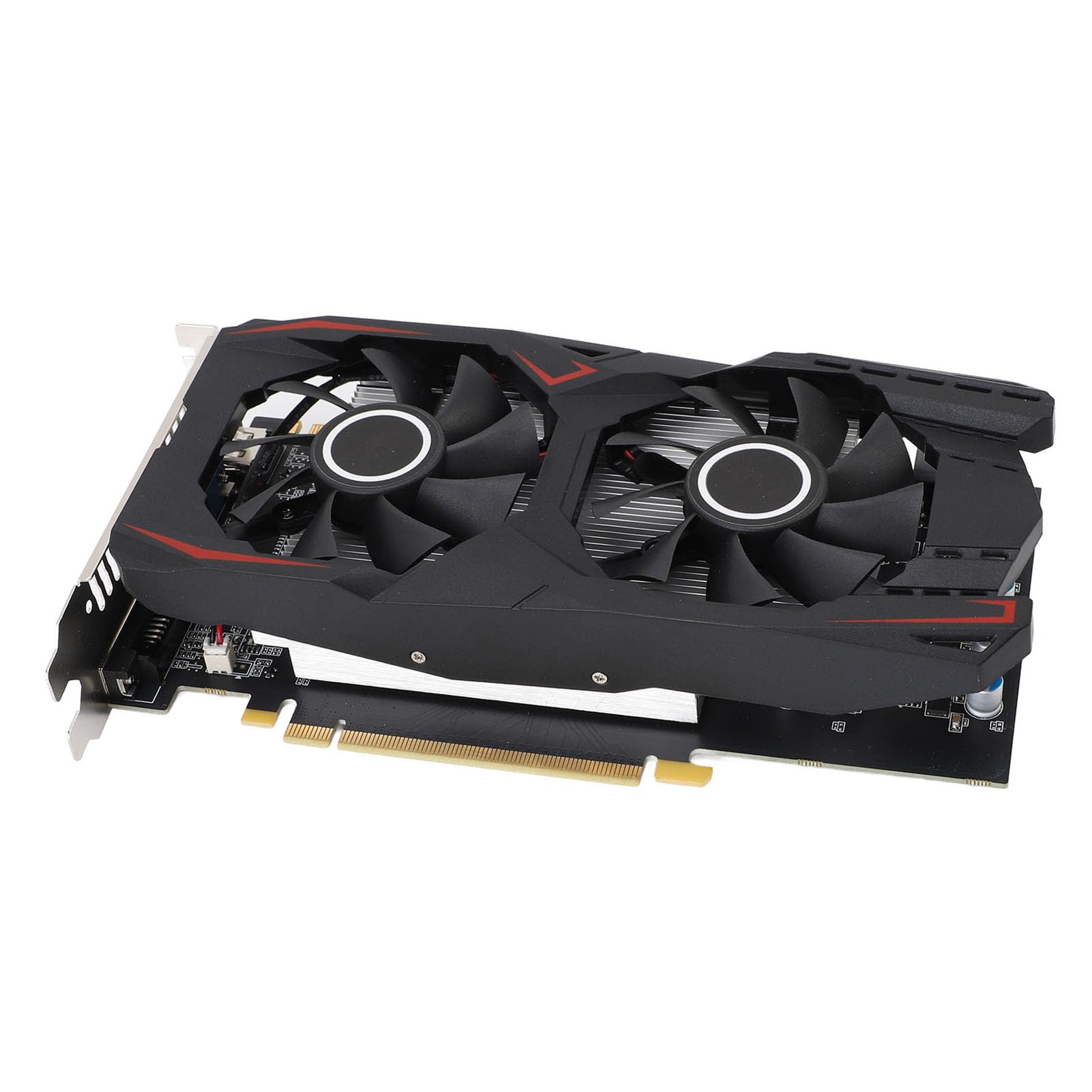 Gedourain Scheda Grafica per Giochi Doppie Ventole di Raffreddamento GDDR5 da 6 GB per PC Uscita 4K Adatta per CAD CAM 3D, Editing Video