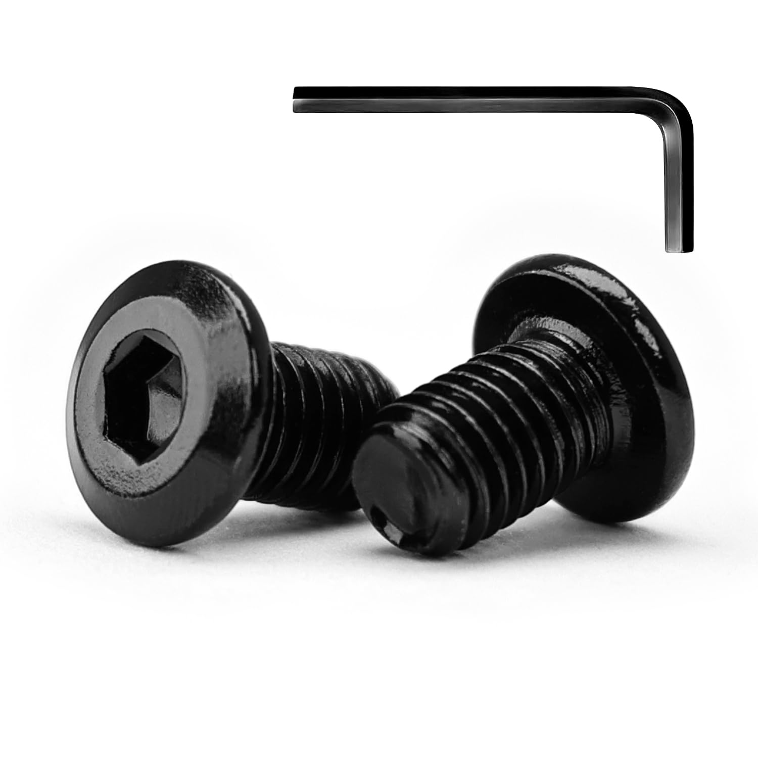 MINHER M6 x 12mm 10Pcs Flat Head Hex Socket Cap Screws Bolts, Furniture Bolts, 304 Stainless Steel 18-8, Full Thread (with Hex Spanner)