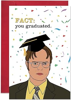 Ogeby The Office Fact You Are Graduated Card, Funny Graduation Cards for Him Her, Dwight Office Gift