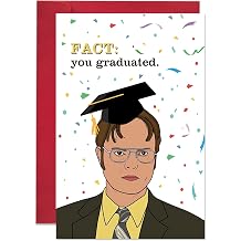 Ogeby The Office Fact You Are Graduated Card, Funny Graduation Cards for Him Her, Dwight Office Gift