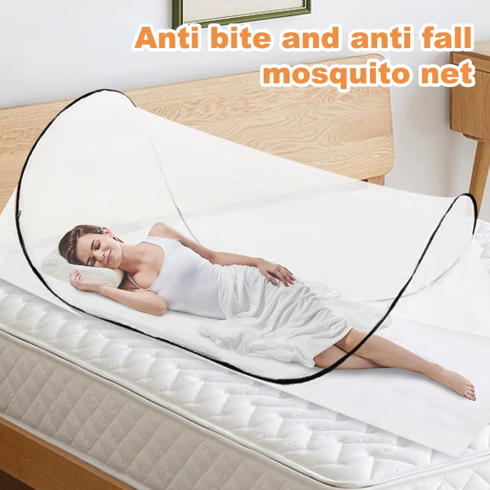 Foldable Mosquito Net, Travel Mosquito Net, 200*100*70CM Ultra Light Pop-up Mosquito Nets, Adjustable with bottom zipper - Image 2
