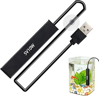 PAVIKE水槽用ヒーター【10W】小型水槽ヒーター ミニ水槽ヒーター 熱帯魚ヒーター USB電源、水槽用品、2L〜5Lの水量に適しており、水槽、魚の飼育などに適し