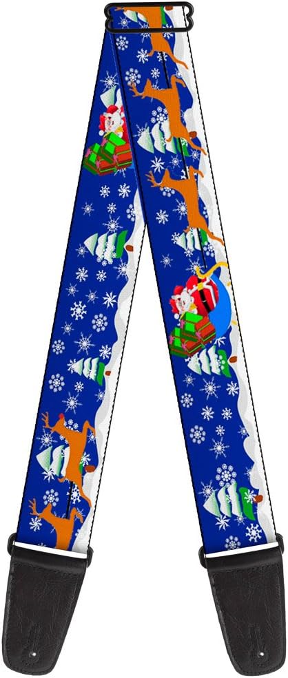 Buckle-Down Guitar Strap Santa Reindeers 2 Inches Wide