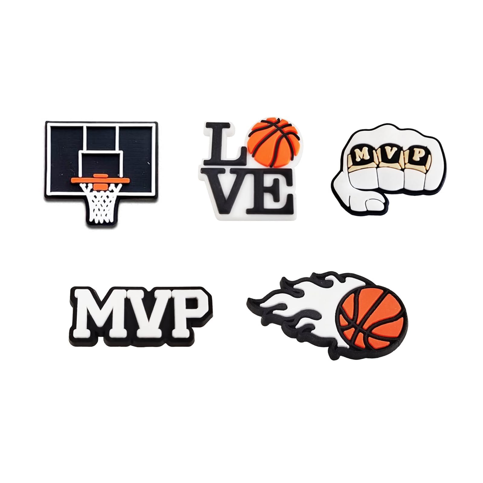 Sport Schuh Charms für Clog Armband Armband Dekoration Fußball Basketball Baseball Fußball Hockey Gymnastis Boxen Pins Zubehör Schuh Charm für Männer Frauen (25PCS Basketball)