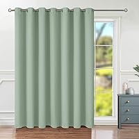 Vista 64 de BGment Cortina de puerta corredera de moda de 100 x 84 pulgadas, cortinas opacas térmicas anchas para oscurecer la habitación, cortina divisora