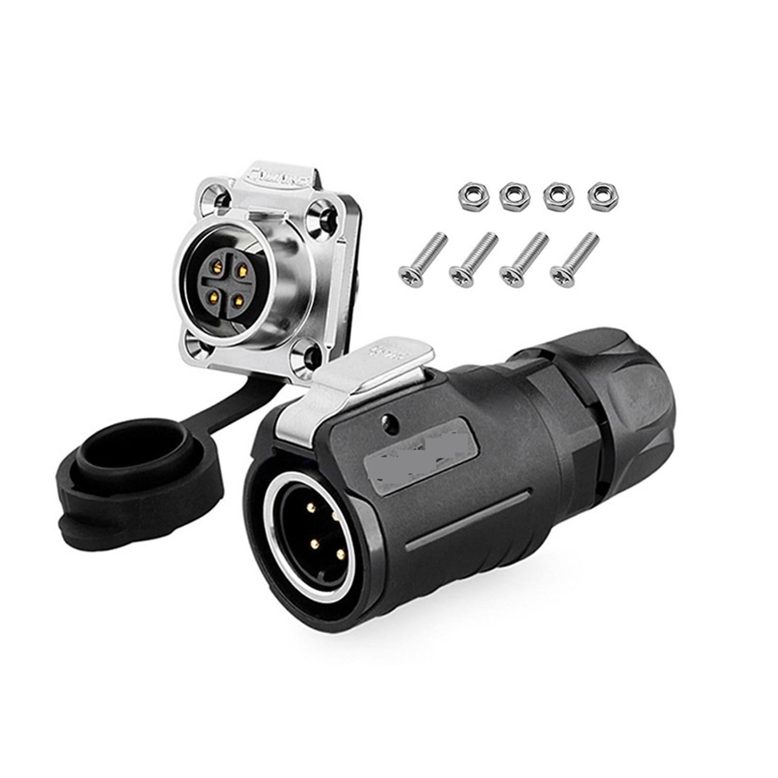 Enchufe M16 industrial impermeable IP67 con 4 pines ligeros para conexiones de motor