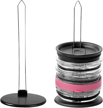 Tumbler Lid Organizer Compatible with Stanley and Yeti Cap Lids, Stackable for Up to 10 Lids, Universal Adjustable Kitchen Accessory, Saving Vertical Storage for Kitchen, Office 2PCS