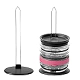MILAKE Tumbler Lid Organizer Compatible with Stanley and Yeti Cap Lids, Stackable for Up to 10 Lids, Universal Adjustable Kitchen Accessory, Saving Vertical Storage for Kitchen, Office (2PCS)