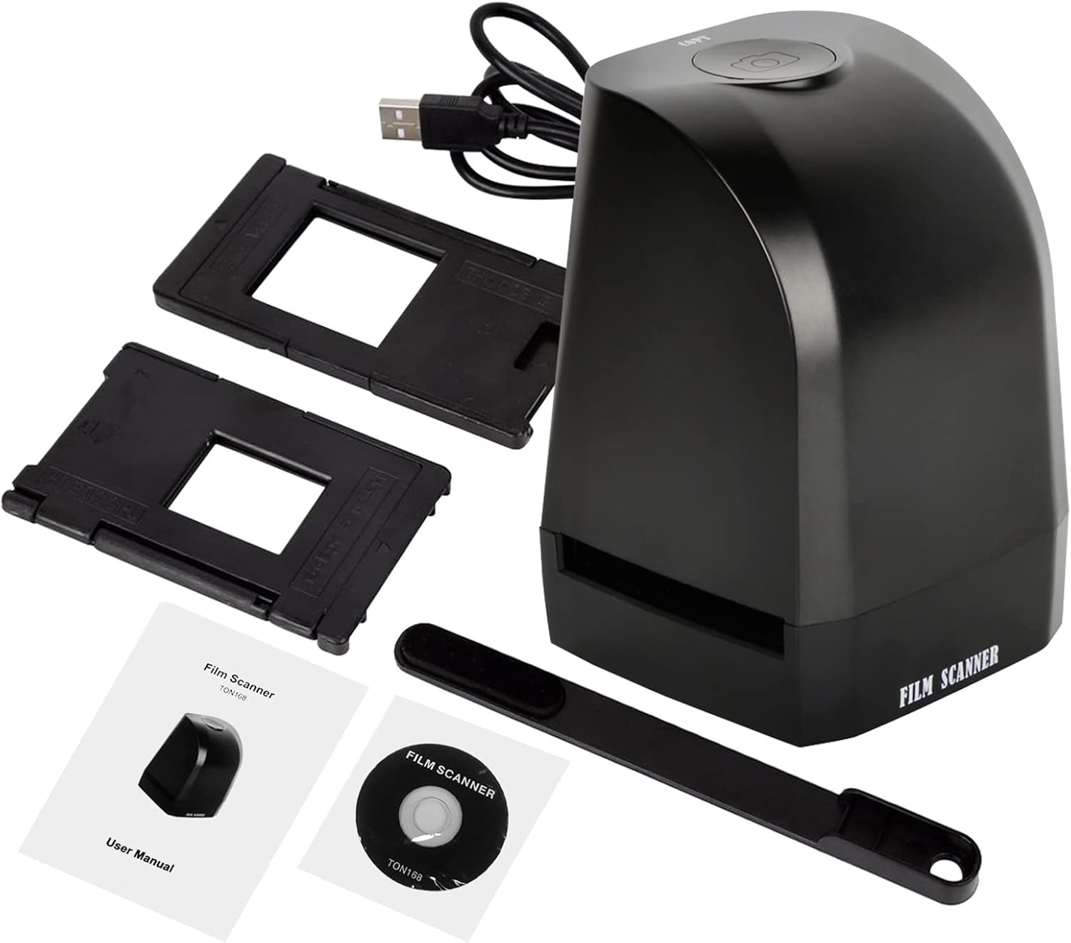 Film Slide Scanner, 8MP Negative Film Scanner Viewer, Convert 35mm/135mm Slides to Digital JPEG Photos, Support Image Preview, Editing Functions, Plug and Play