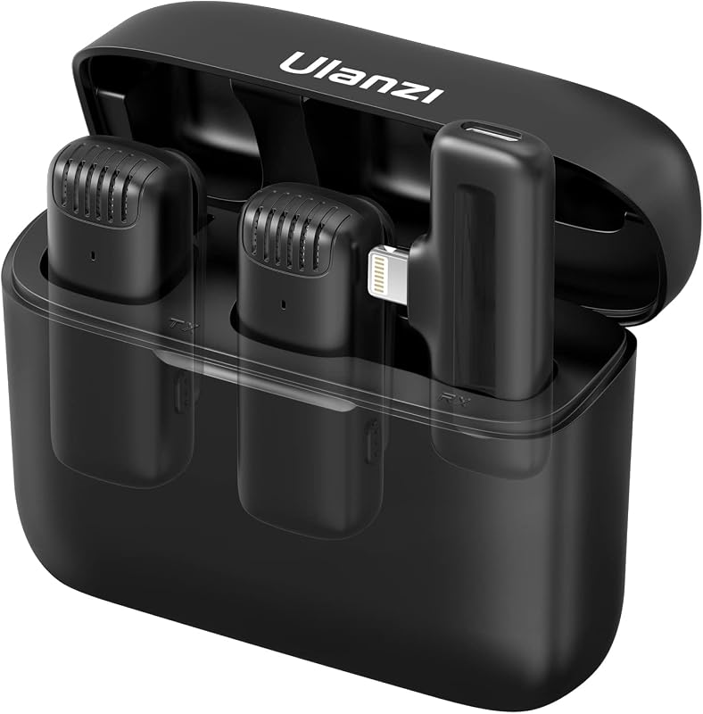 Ulanzi J12 Wireless Smartphone Microphone with Lightning Connection Compatible with iPhone and iPad