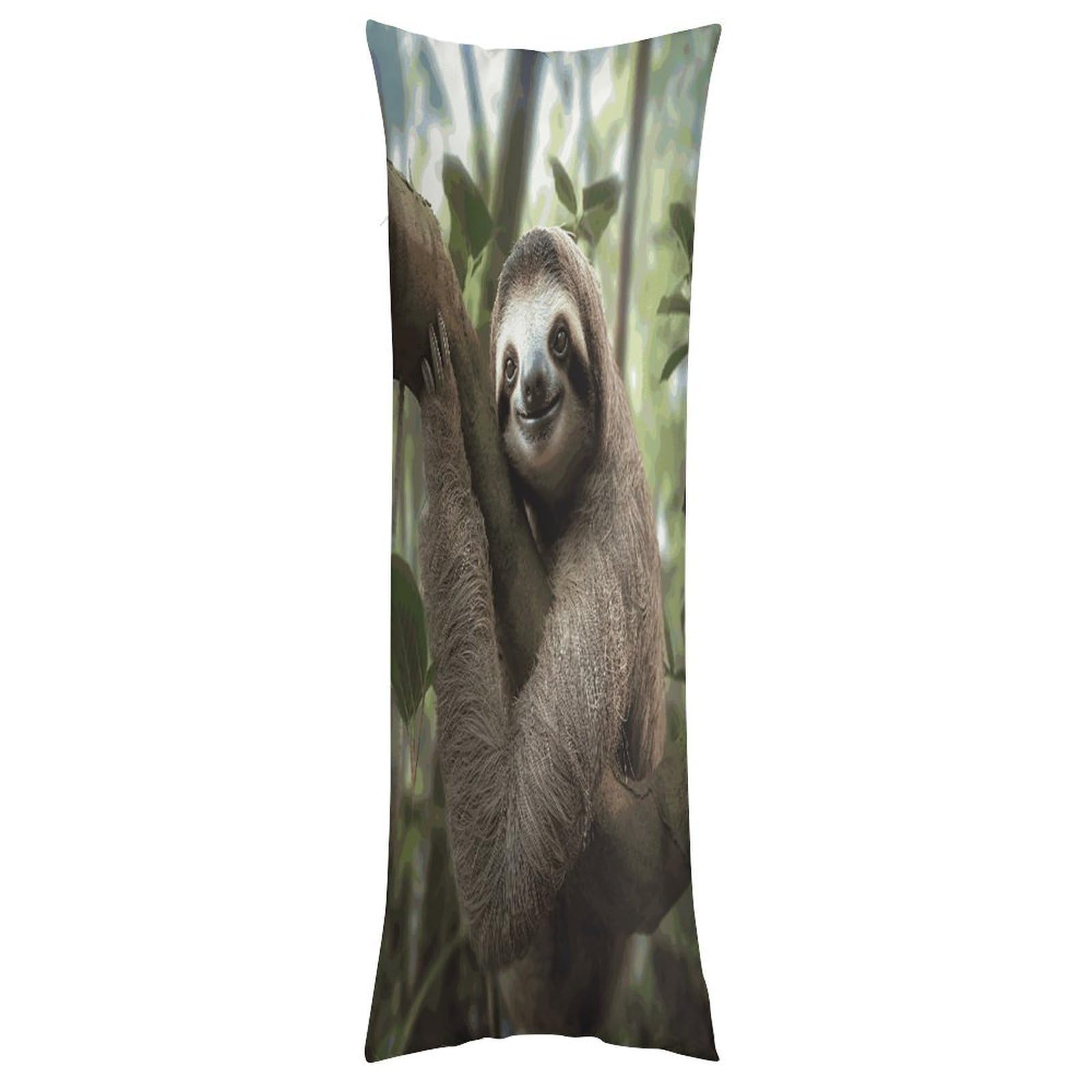 LDGSUPH Sloth Animal Pillow Cases Soft Pillowcase with Invisible Zipper Wrinkle Resistant Pillow Covers Breathable Removable Pillow Protector for Bed Sofa Car 20"x54"