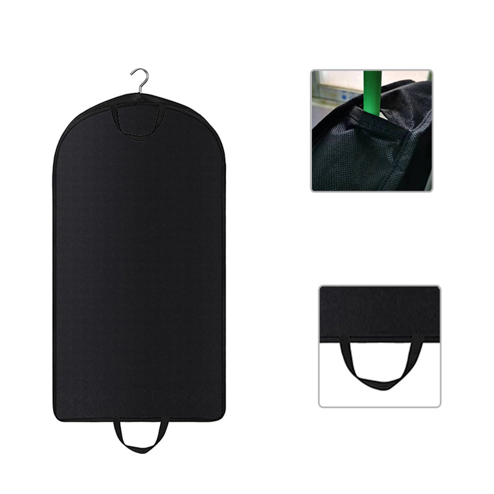 Fundas para Ropa Transpirables, Paquete de 5, Profundidad 3,9", Bolsas para Ropaolsas para Ropa para Colgar Ropa, Fundas para Ropa con Cremallera y Ventana Transparente,Dark Grey-60x10x110cm