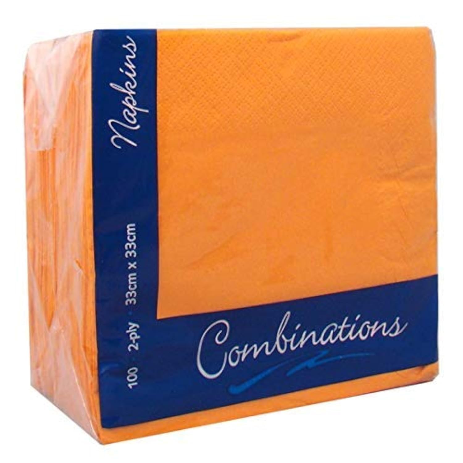 Combinations Orange Napkins 2ply 100 Pieces For Parties/Events/Dinners/Home