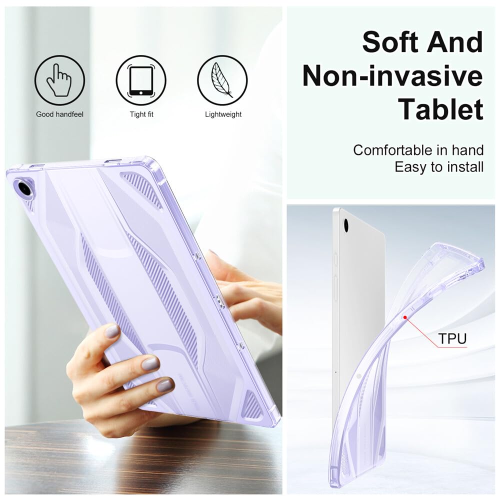 Kompatybilny z Samsung Galaxy Tab A9 87 SM X11 X115 X117 (kolor: przezroczysty) przezroczysta silikonowa tylna obudowa premium