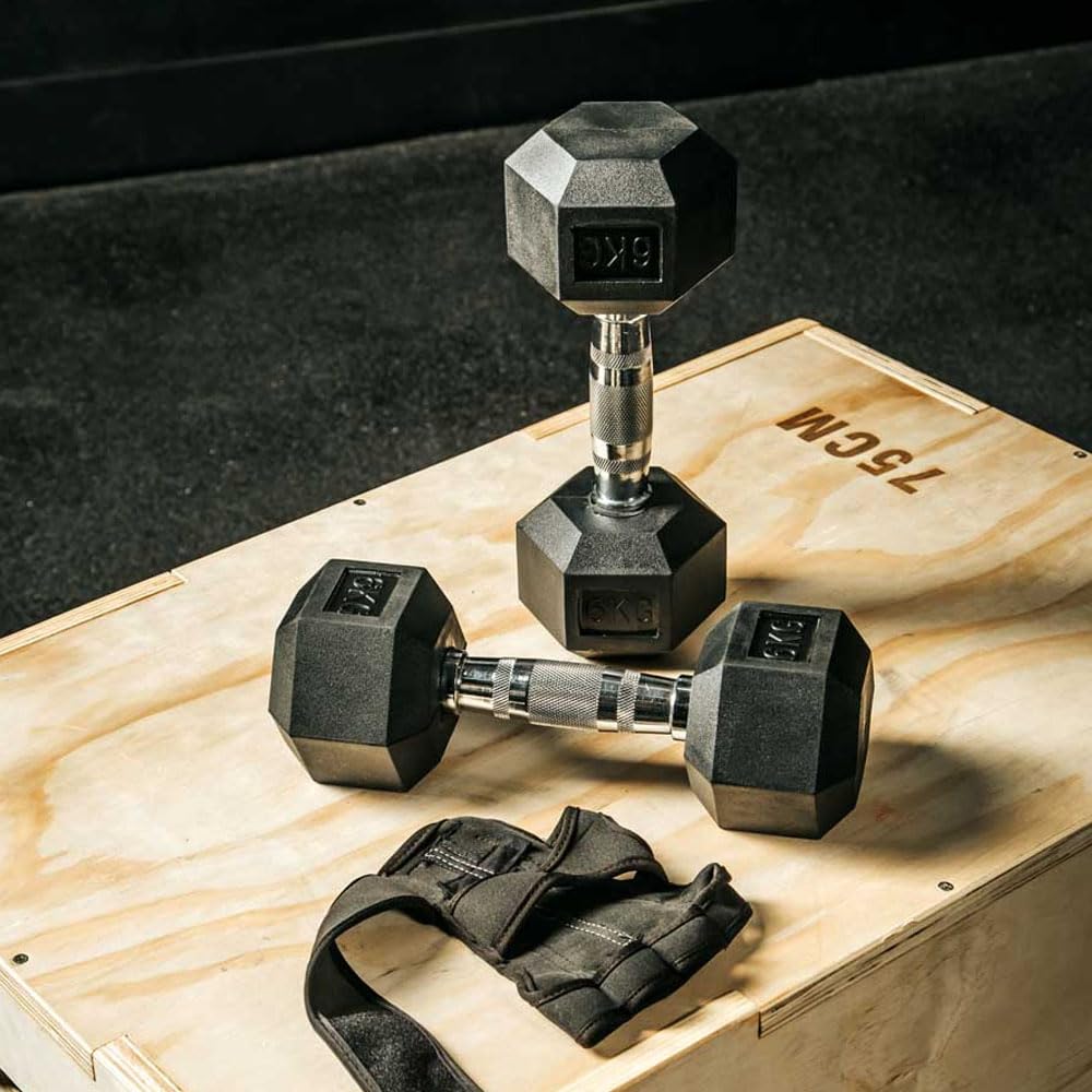 Set de Mancuernas Hexagonales de Cross Training Viok Sport 2,5-20kg - Acero y Caucho para Ejercicios de Musculación en Casa o Gimnasio