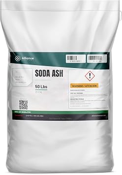 Alliance Chemical Soda Ash - 2000 lbs. 40 Bags - Industrial-Grade Chemical for Water Treatment, pH Control, and Soda Ash for Tie Dye