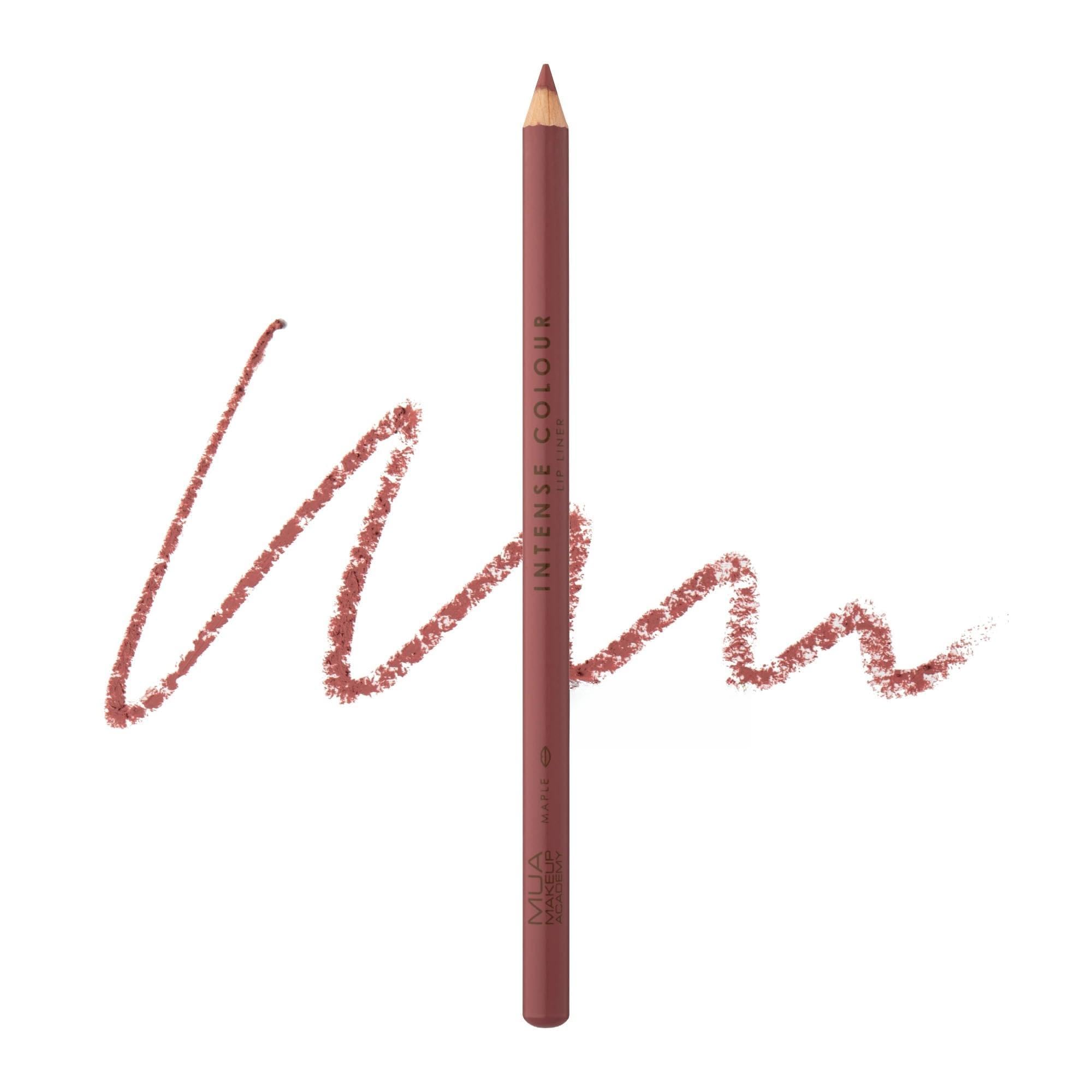 MUA Makeup Academy Intense Colour Lip Liner, Shade Maple, Highly Pigmented & Precise Definition - Vegan & Cruelty Free