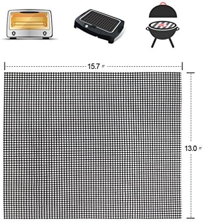 Miniatura 3 de Tapete de malla para parrilla, antiadherente, para verduras, pescado, fajitas, camarones, revestimiento de hojas para parrilla, accesorios