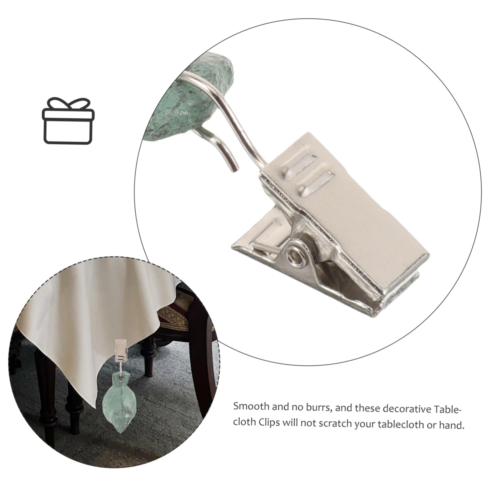 4 Pezzi Clip per Tovaglia Forma per Esterni Pesetti Antivento per Tovaglie da Picnic e Pratici e Decorativi