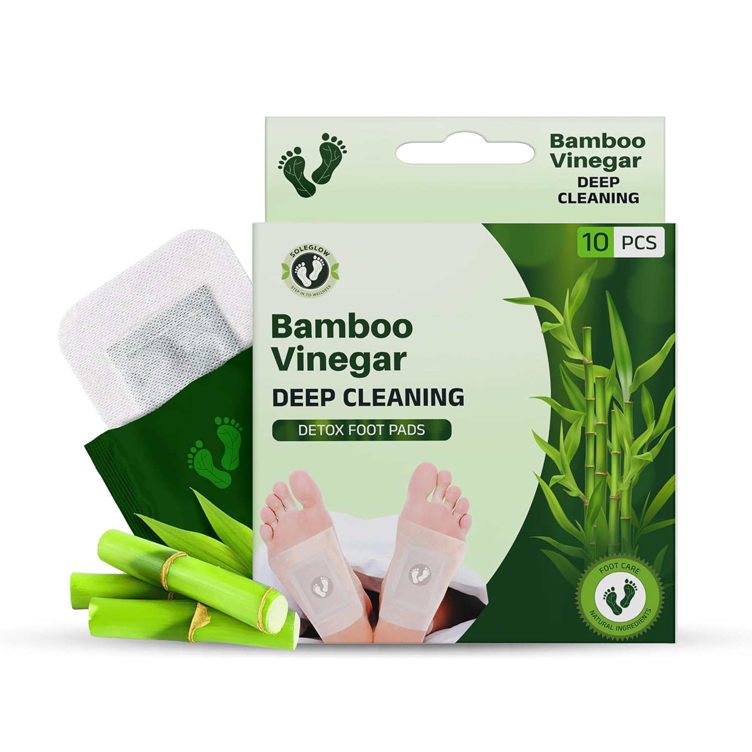 Premium Bamboo Vinegar Foot Patches | Herbal Overnight Foot Pads | Comfortable Skin-Friendly Wellness Patches | Daily Foot Care | 10 Patches-image-16