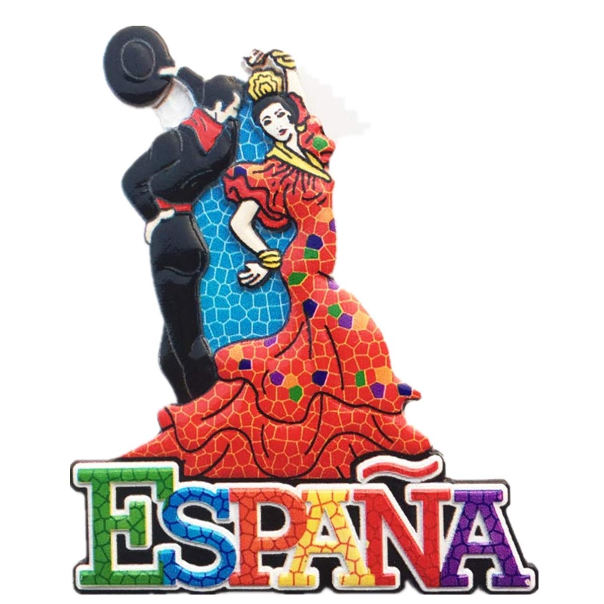 Muyu Magnet Colorful 3D Flamenco Dance Spain Fridge Magnet,Home & Kitchen Decoration Sticker,Spain Refrigerator Magnet Tourist Souvenir Gift Collection