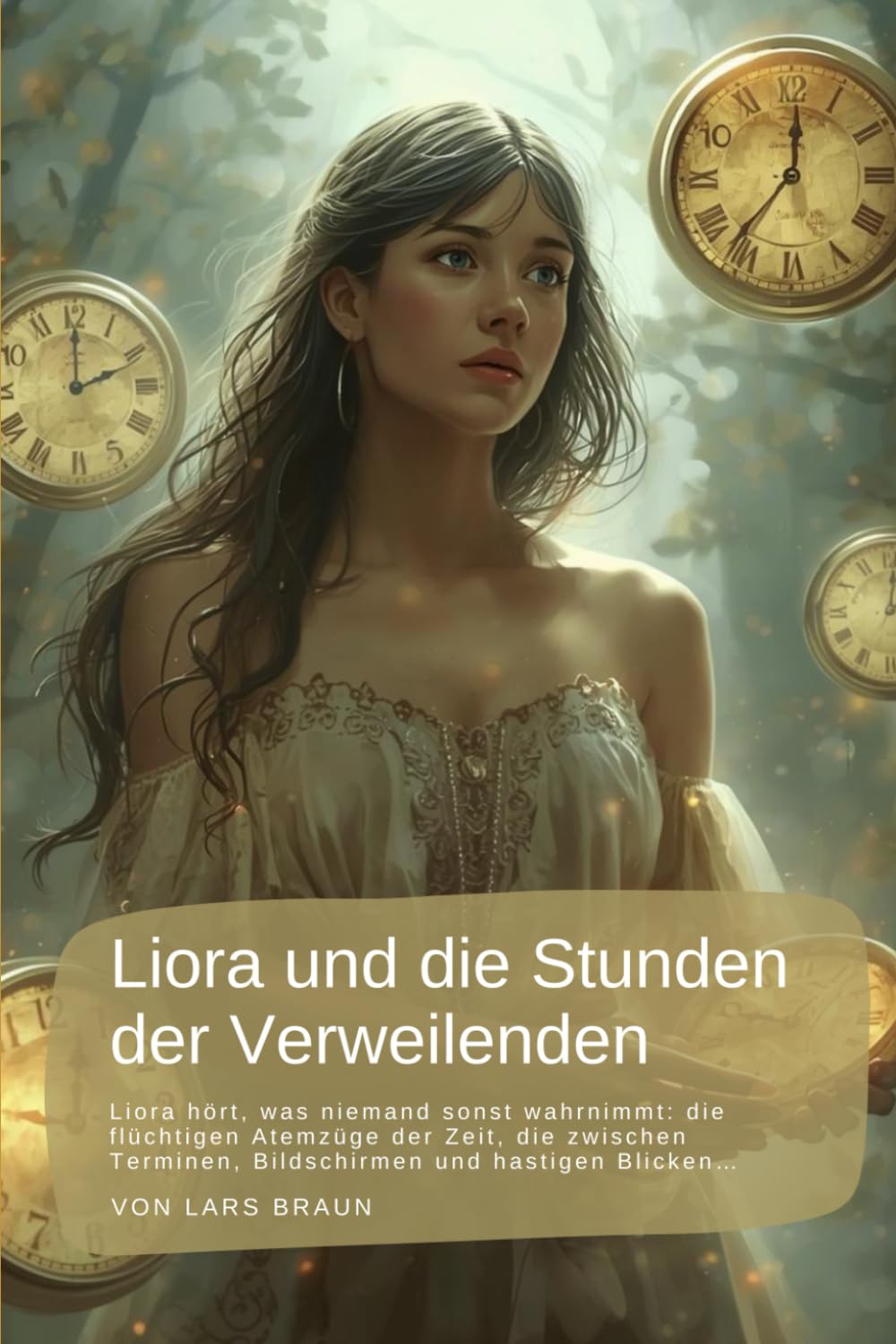 Liora und die Stunden der Verweilenden: Liora hört, was niemand sonst wahrnimmt: die flüchtigen Atemzüge der Zeit, die zwischen Terminen, Bildschirmen und hastigen Blicken…