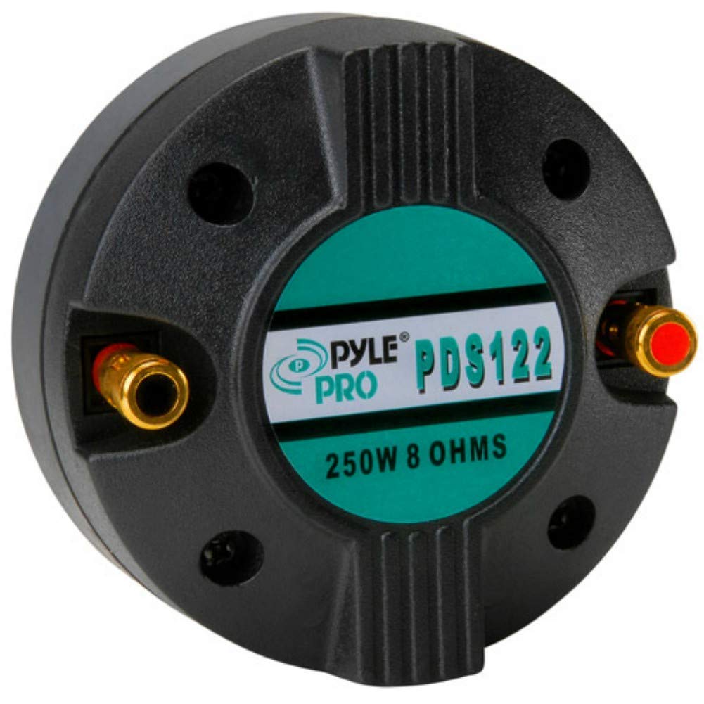 1 PYLE PDS122 driver a compressione tweeter 125 watt rms 250 watt max filettatura da 1" 2,50 cm per trombe dj casa feste cassa impedenza 8 ohm 95 db bobina 35 mm, 1 pezzo