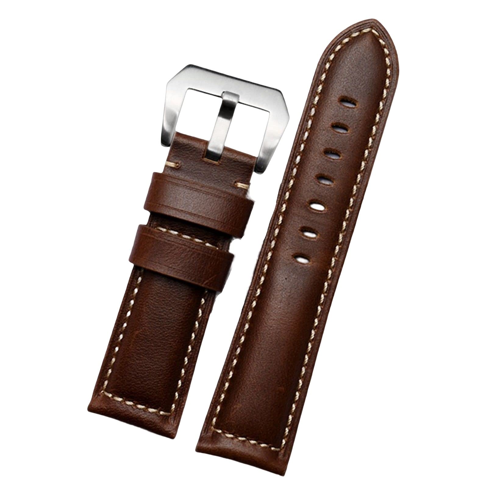 Bracelet de montre rétro en cuir véritable pour vos aventures et le quotidien