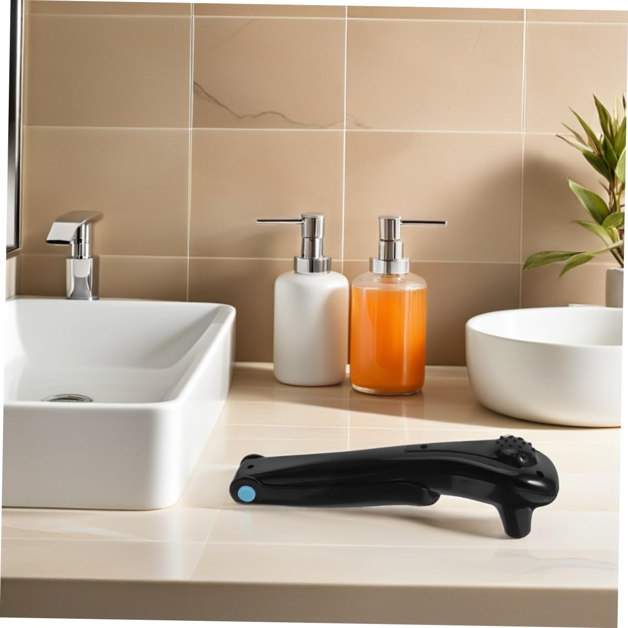 Afeitadora Eléctrica de Espalda Negra ABS para Depilación Casera