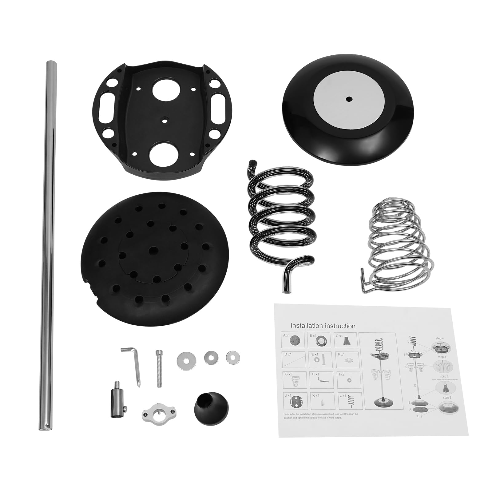 Soporte para secador de pelo de 10 x 35.44 pulgadas, aparatos de peinado con bandeja, dos soportes en espiral, soporte superior acrílico de estilo giratorio para secador de pelo, plancha plana