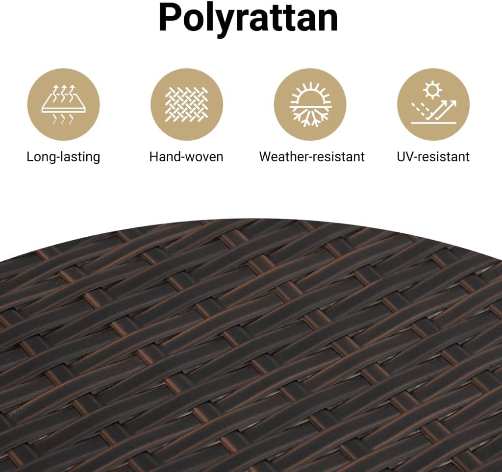 vidaXL Robot Mower Garage, Outdoor Lawn Mower Storage, Garden Storage Small Shed for Lawn Mower, Robot Mower Carport, Lawn Mower Shelter, Brown Poly Rattan