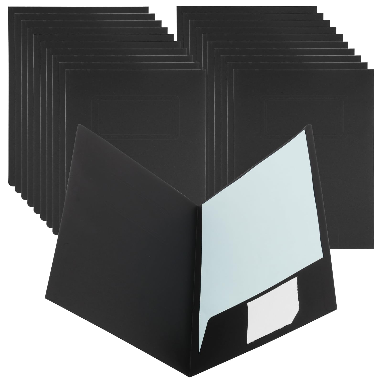 OUYAT 20 Pcs A5 Kraft Paper File Folder, Square Cut Two-Pocket - View #6