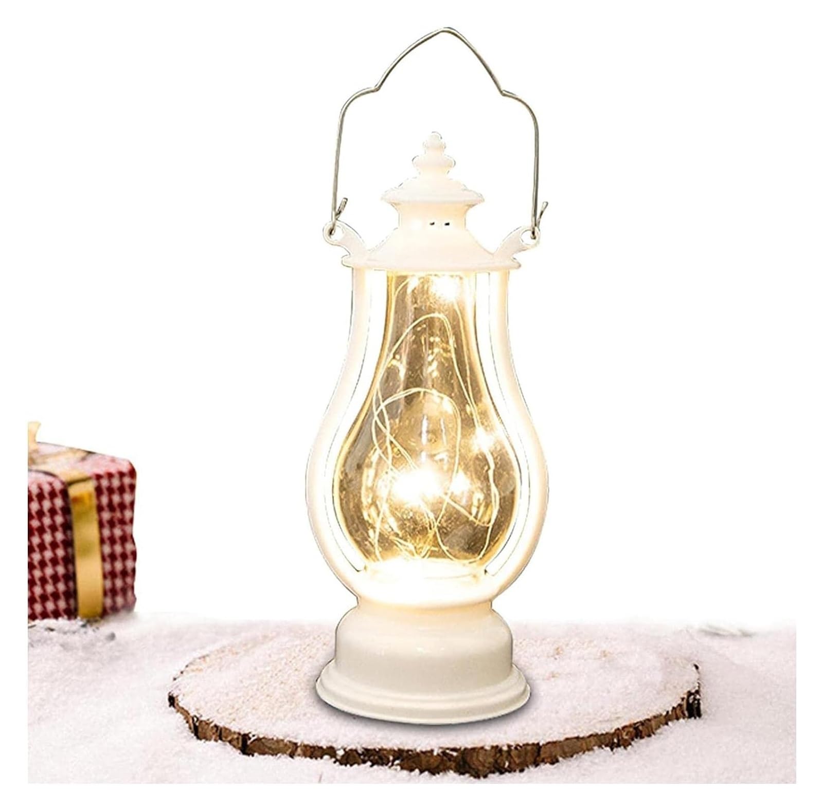 Kerosene lamp, Halloween Decorative Hanging Lantern for Camping Garden Party Deck Yard and Home Decor(Wit)