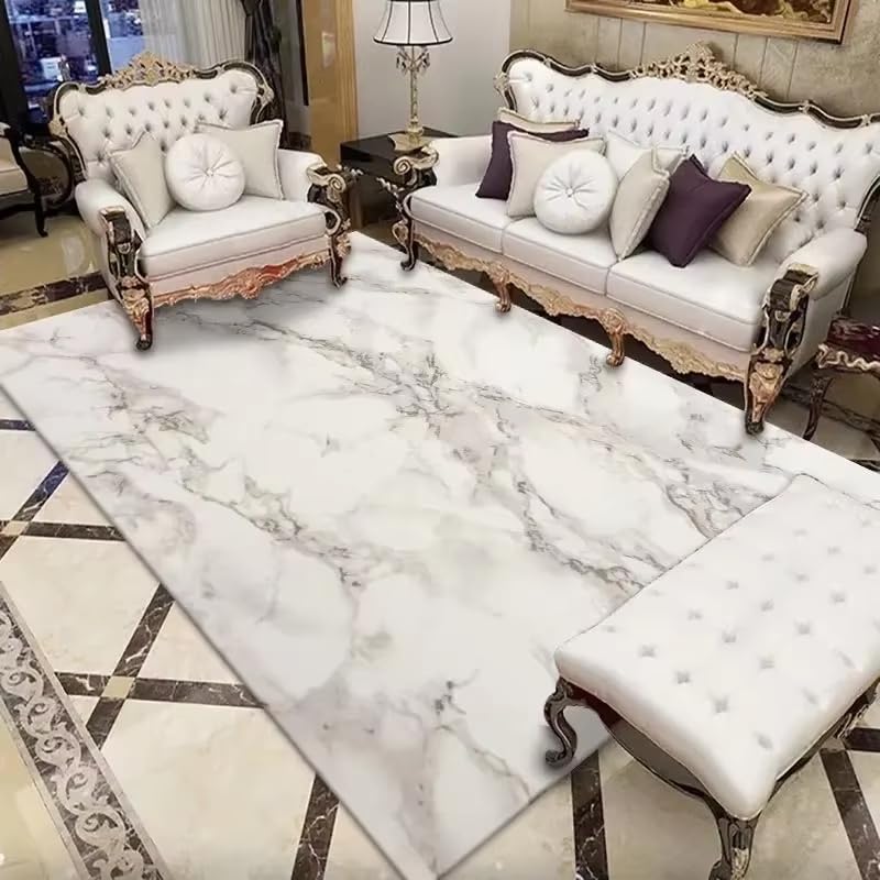 Tapis de salon en marbre 60x180 cm lavable et grand format pour chambre
