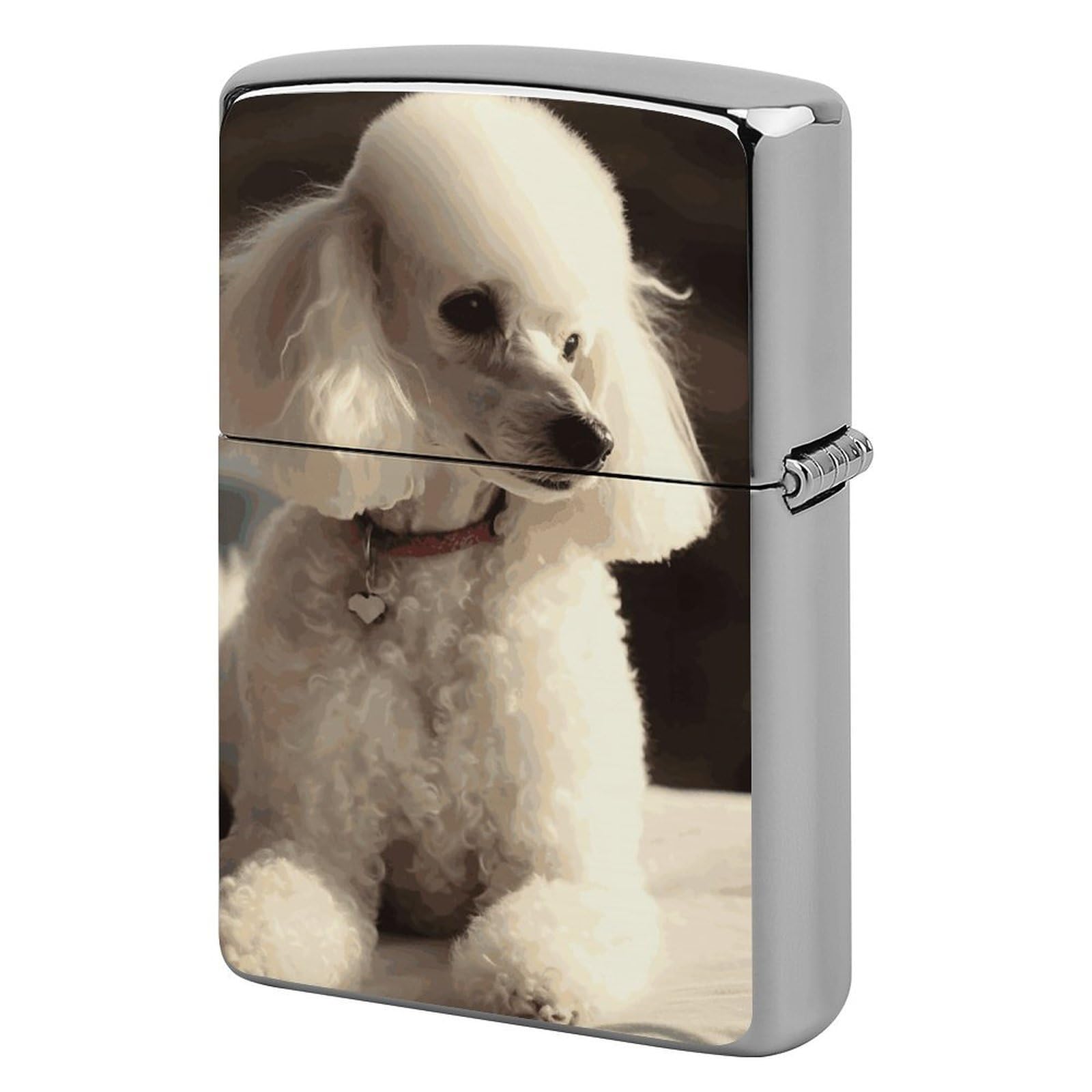 French Poodle Lighter Case for Men, Personalized Lighter Cover for Valentine's Day Gifts, Flip-Top Lighters Shell for Outdoor, Portable Lighters Protective Sleeve