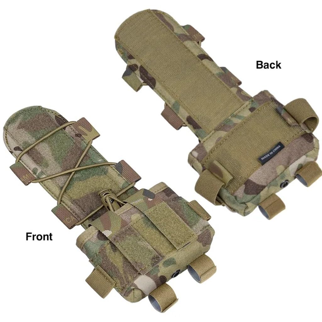 Bolsa Táctica MK2, Funda De Batería For Casco, Caza, Camuflaje, Combate, Bolsa De Batería Táctica Militar (Color : BK)